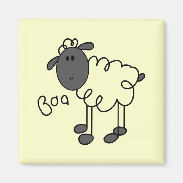 Stick Figure Sheep Tshirts and Gifts Magnet (Front)