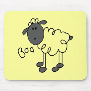 Stick Figure Sheep Tshirts and Gifts Mouse Mat