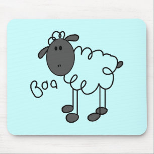 Stick Figure Sheep Tshirts and Gifts Mouse Mat