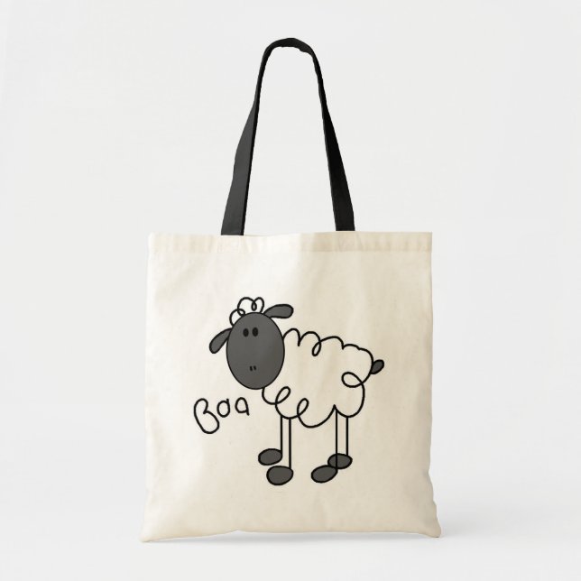 Stick Figure Sheep Tshirts and Gifts Tote Bag (Front)