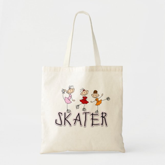 Stick Figure Skater Tshirts and Gifts Tote Bag (Front)