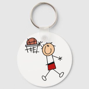 Stick Figure Slam Dunk T-shirts and Gifts Key Ring