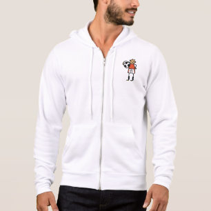 Stick Figure Soccer Boy Football Player Hoodie