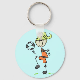 Stick Figure Soccer Tshirts and Gifts Key Ring