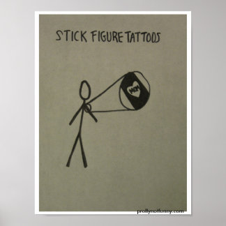 stick figure tattoos poster
