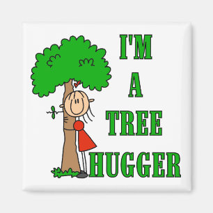 Stick Figure Tree Hugger T-shirts and Gifts Magnet