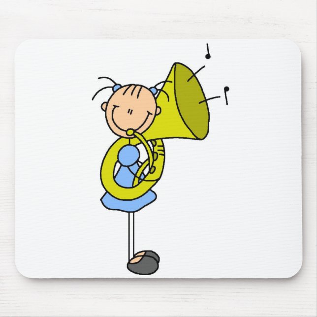 Stick Figure Tuba Mousepad (Front)