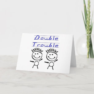 Stick Figure Twins Card