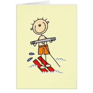 Stick Figure Water Skiing Tshirts and gifts