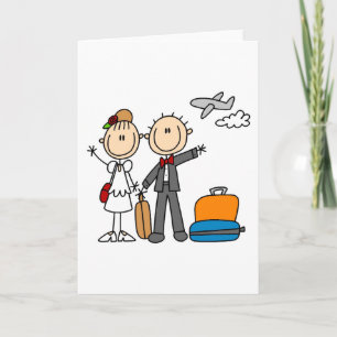 Stick Figure Wedding Honeymoon T-shirts and Gifts Card