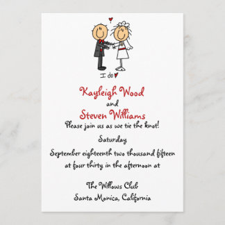 Stick Figure Wedding Invitation