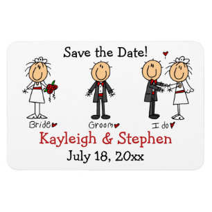 Stick Figure Wedding Premium Flexi Magnet