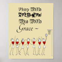 Stick Figures Inspirational Netball Quote