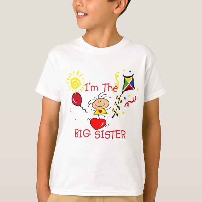 Stick Fiigure Big Sister Girl T-Shirt (Front)