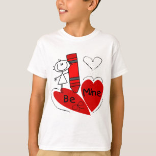 Stick Girl Be Mine Valentine T-Shirt