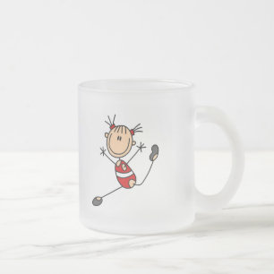 Stick Girl Gymnast Tshirts and Gifts Frosted Glass Coffee Mug