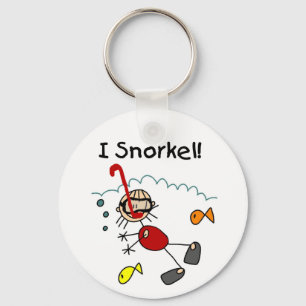 Stick Girl I Snorkel Key Ring