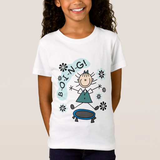 Image of Stick Girl on Trampoline T-shirts and Gifts