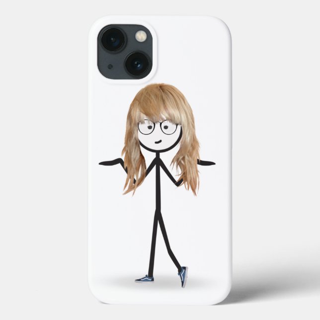 Stick Girl With Blonde Hair Case-Mate iPhone Case (Back)