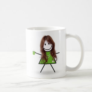 Stick Girl With Coffee and Quote  Mug