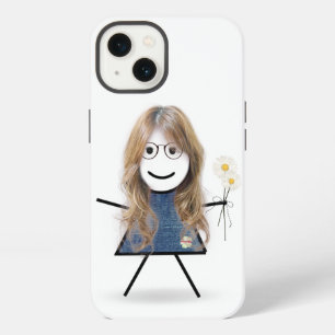 Stick Girl with Daisies    iPhone 13 Case