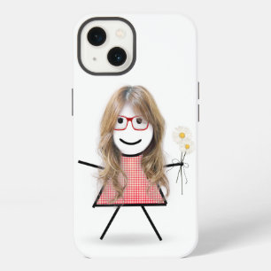 Stick Girl with Daisies  iPhone 13 Case