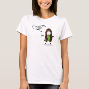 Stick Girl With Green Coffee Mug T-Shirt