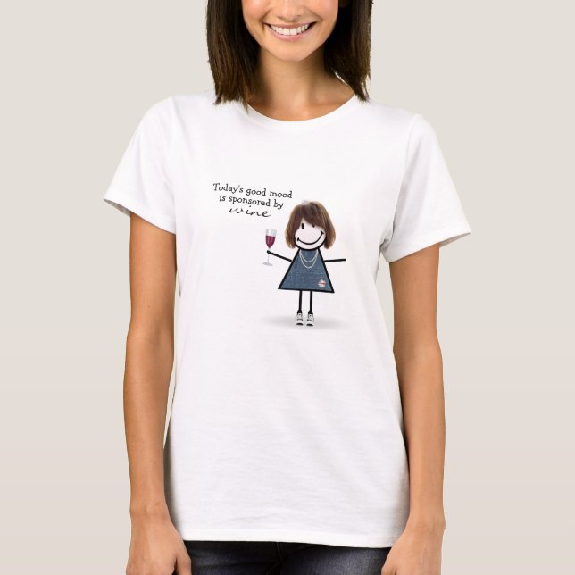 Stick Girl With Wine and Sneakers (Front)