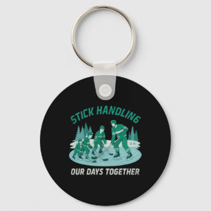 Stick Handling Our Days Together Hockey Family Des Key Ring