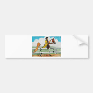 STICK HORSE American Saddlebred Bumper Sticker