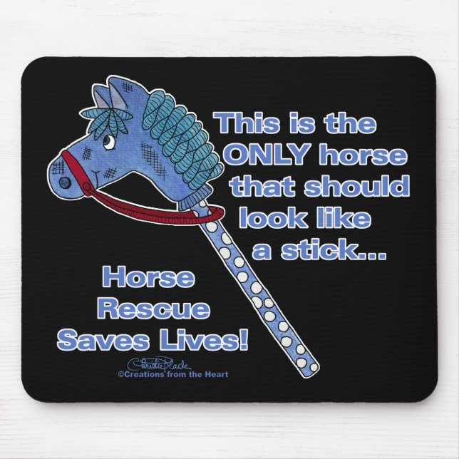 Stick Horse Mouse Mat (Front)