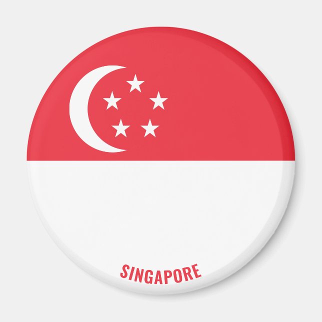 "Stick It" Charming Singapore Patriotic Magnet (Front)