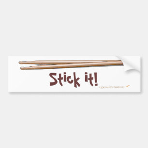 Stick It Funny Drumsticks Drumming Bumper Sticker