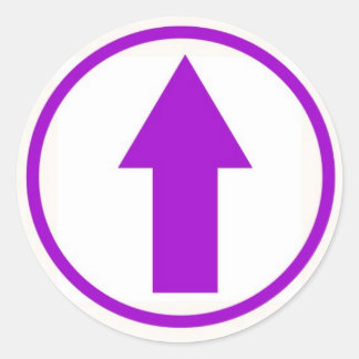 Stick it to the influence - Purple Classic Round Sticker