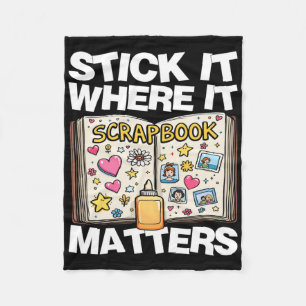 Stick It Where It S Sticker Fleece Blanket