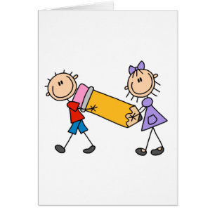 Stick Kids With Pencil