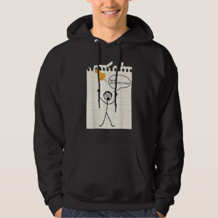 Stick Man Silly Stuff Black Short Sleeve  for Men  Hoodie