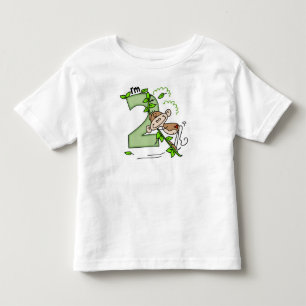 Stick Monkey Swing 2nd Birthday Toddler T-Shirt