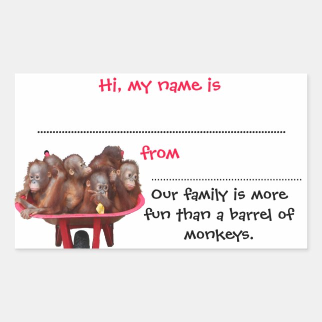 Stick-on Name Badges for Reunions Rectangular Sticker (Front)