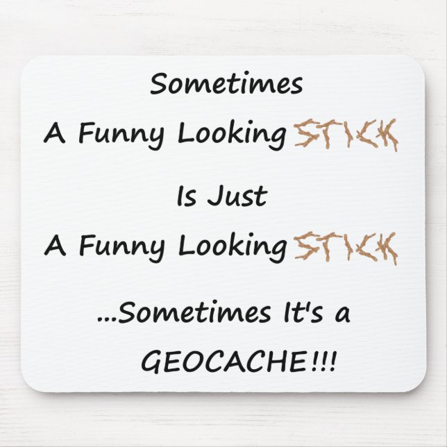 Stick or Geocache Mouse Mat (Front)