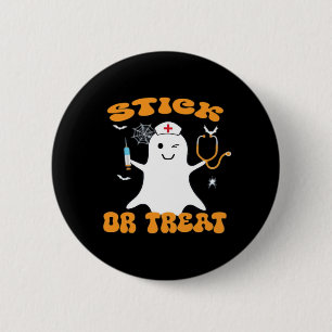 Stick or Treat Nurse Funny Halloween Costume Essen 6 Cm Round Badge