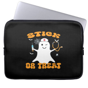 Stick or Treat Nurse Funny Halloween Costume Essen Laptop Sleeve