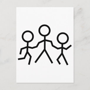 Stick People Postcard