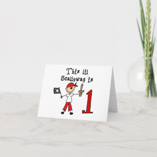 Stick Pirate 1st Birthday Fill-in Invitation