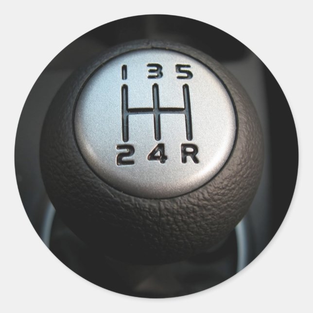 Stick Shift - Gear Box Classic Round Sticker (Front)