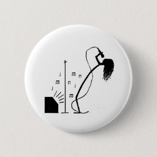 Stick Singer 6 Cm Round Badge