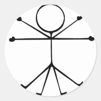 Stick Vitruvian Man Sticker