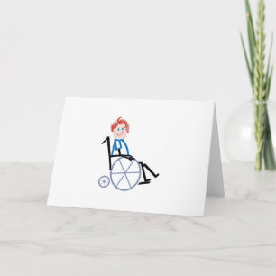 Stick Wheelchair Kid Card