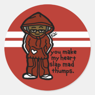 stick with your crew. classic round sticker