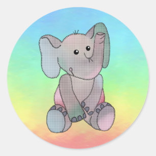 Stickbild Elefant Runder Aufkleber Classic Round Sticker